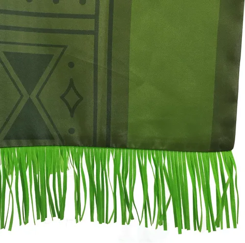 Vista 4 de Disfraz de Bruno Encanto para niños, poncho mexicano verde para cosplay