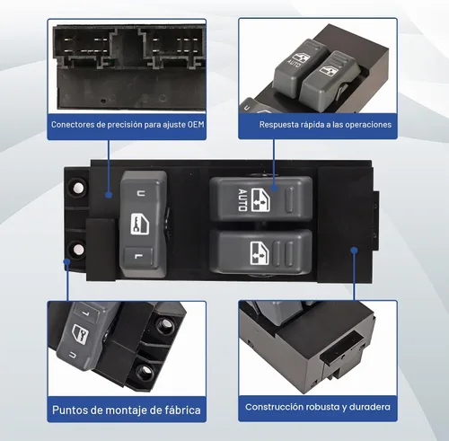 Vista 2 de Interruptor de elevalunas eléctrico principal delantero izquierdo