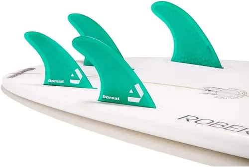 Vista 9 de DORSAL Surfboard Fins Quad 4 Set FCS Compatible with Honeycomb Hexcore