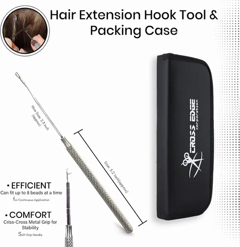 Vista 7 de Kit de Herramientas para Extensiones de Cabello Microlink Cuentas y Cinta Alicates Removedores de Extensiones de Cabello y Alicates Prensadores