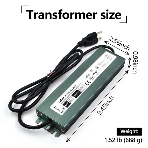 Vista 3 de conductor de 12V 250W LED, transformador impermeable de la fuente de 1 paquete de 12 V 250 W