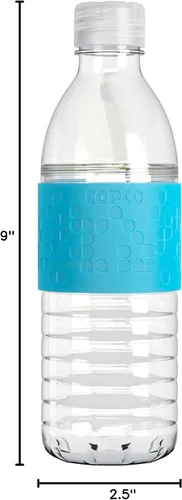 Vista 8 de Copco Hydra Botella de agua con tapa resistente a derrames, 16,9 onzas - Funda reutilizable Tritan antideslizante, cuerpo de apertura giratoria