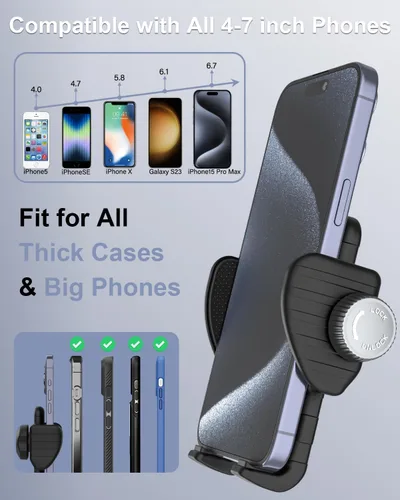Vista 2 de Soporte de teléfono de cuello de cisne para bicicleta, brazo flexible, soporte de teléfono celular de motocicleta, soporte de teléfono celular