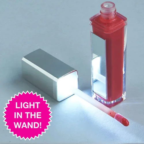 Vista 2 de Labios ligeros iluminados brillo labial con espejo, 6 magníficos colores Hidratante