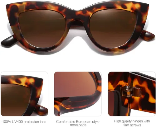 Vista 21 de SOJOS Retro Small Vintage Cat Eye Sunglasses for Women Cute Fashion UV400 Sunnies SJ2939