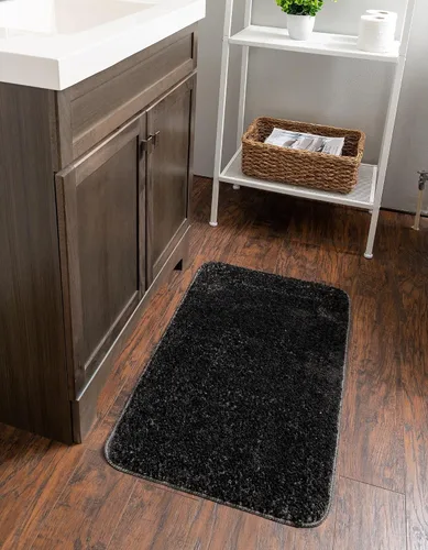 Vista 5 de Unique Loom Bano Everyday Bath Mat Collection - Alfombra de área para todos los días (rectangular 1 pies 8 pulgadas x 2 pies 7 pulgadas, rosa bebé)