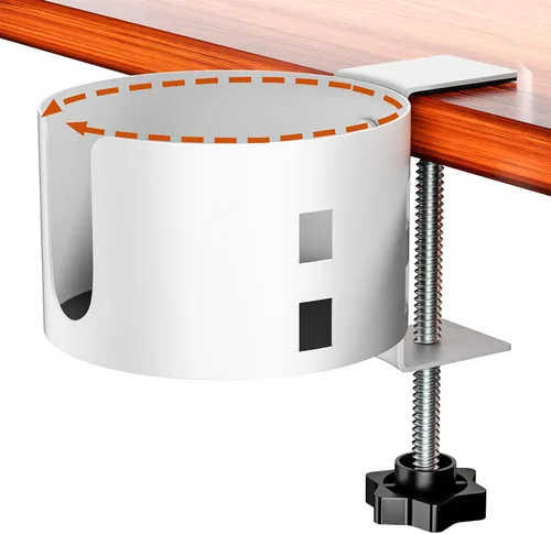 Vista 12 de OOKUU - Soporte para tazas de escritorio más profundo, antiderrames para escritorio o mesa, resistente y duradero, fácil de instalar, suficiente