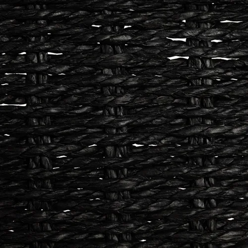 Vista 3 de Household Essentials Cesta de almacenamiento rectangular de cuerda de papel tejida a mano, color negro