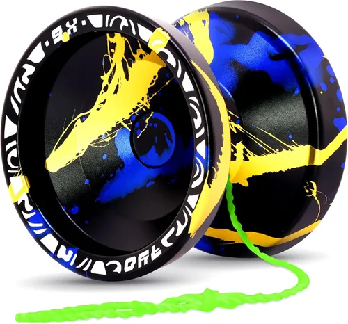 Vista 12 de X6 Yoyo profesional de trucos para niños y principiantes, Yoyo 6061 Responsive Yoyos de aleación de aluminio con rodamiento KK, eje, bolsa, 10