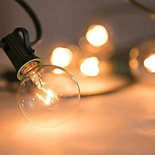 Vista 5 de Bombillas de repuesto G40 para exteriores, 120 V 5 W transparentes IP44 impermeable, regulable, globo de vidrio incandescente de 1.5 pulgadas, 2200