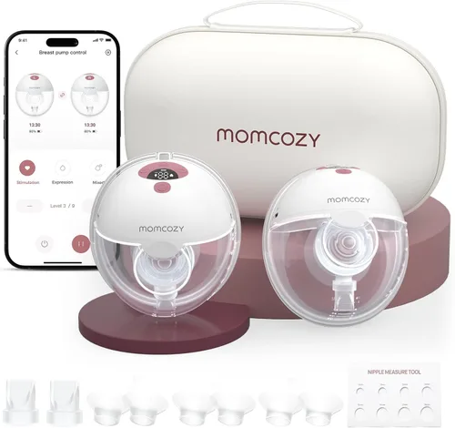Vista 14 de Momcozy Extractor de leche portátil BP334 Air 1, 2 unidades rojo
