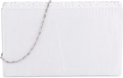 Vista 2 de LIFEWISH Bolso de noche tipo sobre con purpurina y diamantes de imitación, bolso de hombro para fiesta de boda para mujer