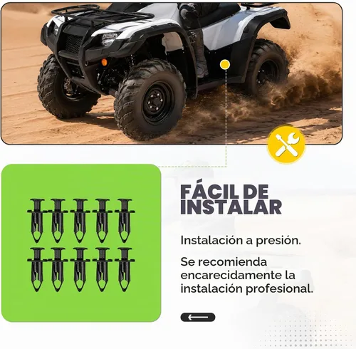 Vista 5 de KUAFU Guardabarros 4 piezas compatible con Honda TRX500FE 2005-2011 2005-2014 TRX500FA Fourtrax Foreman Rubicon 500 de plástico negro