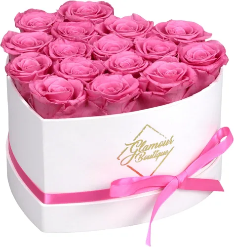 Vista 10 de GLAMOUR BOUTIQUE Rosas preservadas en una caja, regalos para ella, esposa y mamá, decoración de flores de rosas para regalo de cumpleaños, ramo