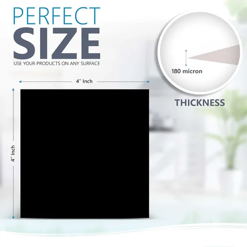 Vista 5 de Adhesivos blancos lisos DIY Mi Alma azulejos adhesivos para azulejos despegar y pegar azulejos de suelo papel tapiz (4 x 4, negro)