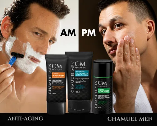 Vista 7 de Hidratante facial para hombre, antienvejecimiento, para después del afeitado, crema facial y loción para después del afeitado con argán, karité