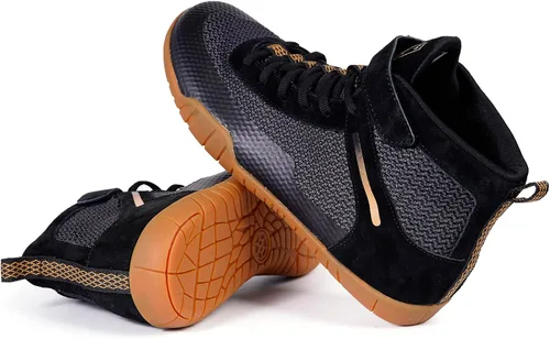 Vista 6 de Zapatos de lucha libre para hombre, zapatos de boxeo, zapatillas de fitness con suela de gota cero
