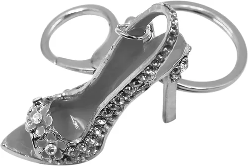 Vista 3 de AIBEARTY Zapatos de tacón alto con diamantes de imitación de cristal para mujeres y niñas, llavero de moda, bolso de coche, monedero, decoración