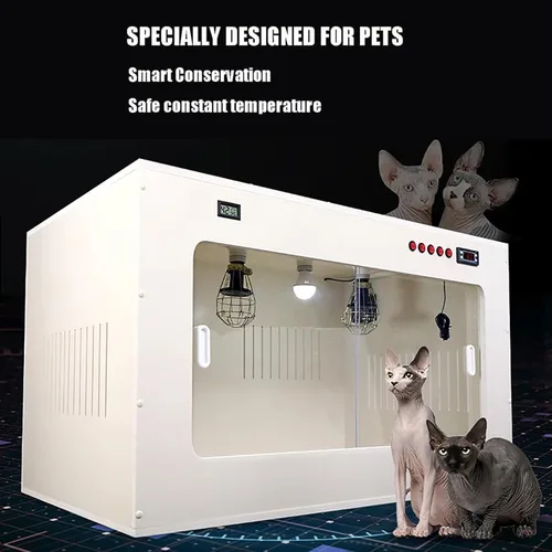 Vista 2 de Pet Incubator Box,Dog Incubator for Puppies,Pet Brooder Nursery Dog, Intelligent Constant Temperature, Providing A Comfortable Environment,60X50X50cm