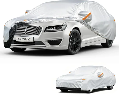 Vista 51 de GUNHYI - Funda de automóvil de 6 capas para Tesla Model 3 (2017-2025), impermeable para todo tipo de clima, protección UV contra la nieve, el sol