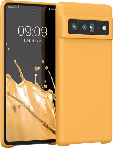 Vista 154 de kwmobile Funda Compatible con Google Pixel 6 Pro - Funda de Teléfono de Silicona TPU con Acabado Suave - Azul Caribe