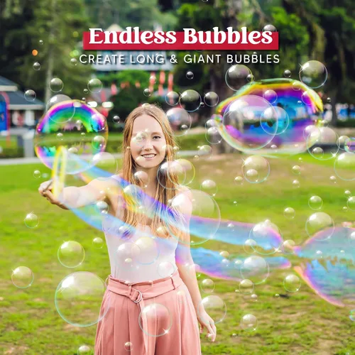 Vista 8 de JOYIN Juego de varitas de burbujas grandes a granel para niños, juguete de verano al aire libre, actividad, recuerdos de fiesta, 18 piezas gigante