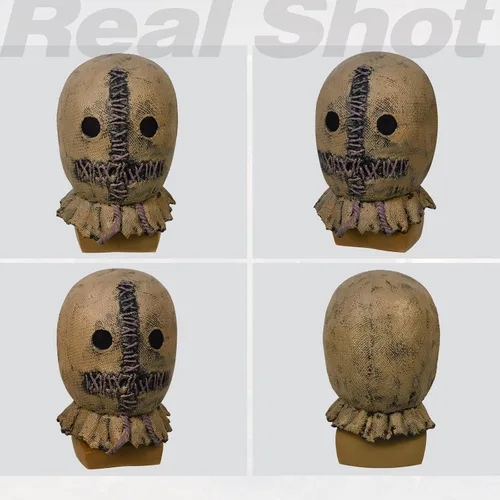 Vista 7 de shayulajiao Máscara de látex de espantapájaros fantasma para Halloween, carnaval, cosplay