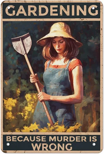 Vista 18 de Letrero de metal de mariposa de aluminio con diseño de niña y mariposa, póster de metal vintage de 8 x 12 pulgadas, letrero de pintura para Chica