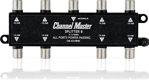 Vista 9 de Channel Master Splitter 2 Divisor de 2 vías distribuye la señal de antena digital HDTV a 2 televisores, una entrada y dos salidas, paso