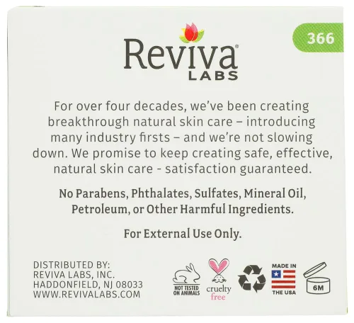 Vista 3 de REVIVA LABS - Crema DMAE de éster de vitamina C de ácido alfa lipoico (2.oz)