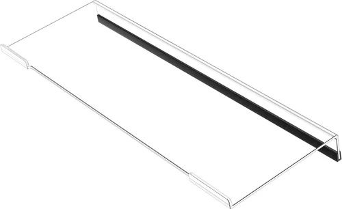 Vista 7 de Soporte de teclado de acrílico para escritorio de computadora, elevador de teclado con inclinación y elevación, soporte de teclado para escritorio
