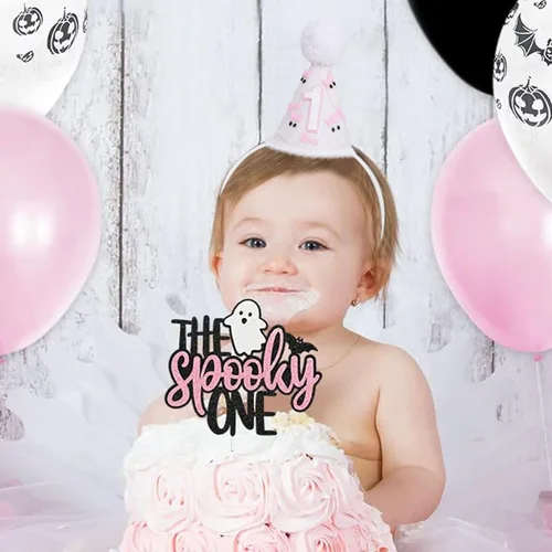 Vista 3 de WAOUH Sombrero de medio cumpleaños - Corona de arco para bebé de 6 meses, mini accesorio para fotos