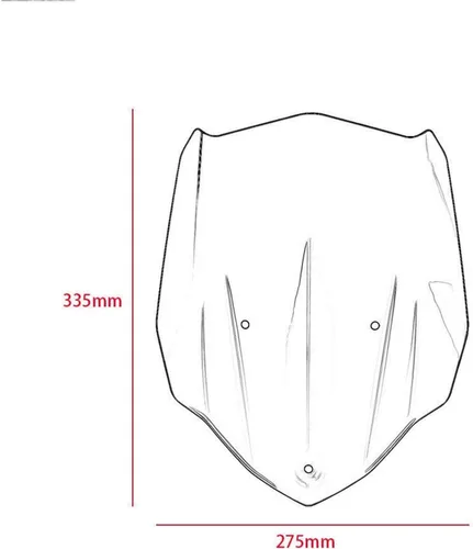 Vista 3 de GLoyer Motorcycle Windshield MT03 Windscreen Windshield Wind Deflectors with Bracket Compatible with MT-03 2016 2017 2018 2019 MT 03 Accessories