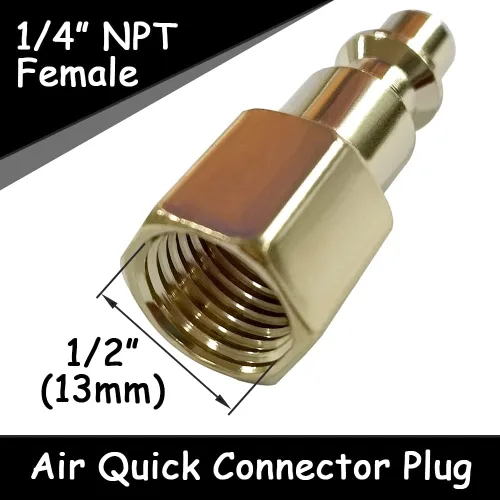 Vista 2 de Uenede - Kit de enchufe de conexión rápida de manguera de aire industrial NPT de 1/4 de pulgada, 10