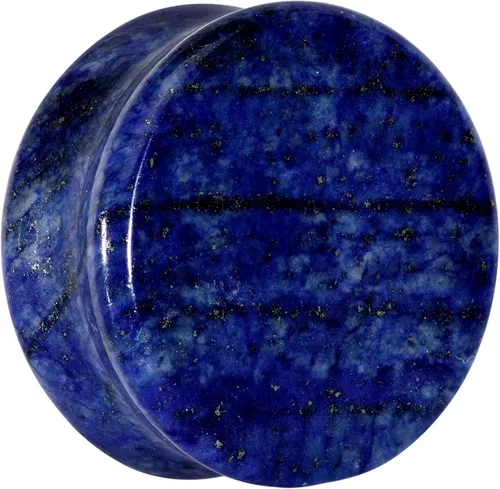 Vista 2 de Body Candy Juego de 2 tapones de silla de montar de piedra lapislázuli, color azul natural, para mujer, 2 unidades, Lapislázuli