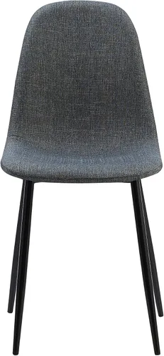 Vista 5 de Teamson Home Minimalista - Asiento de silla de tela con acabado negro para cocina, comedor, sala de estar, lectura, dormitorio, oficina, juego de 2