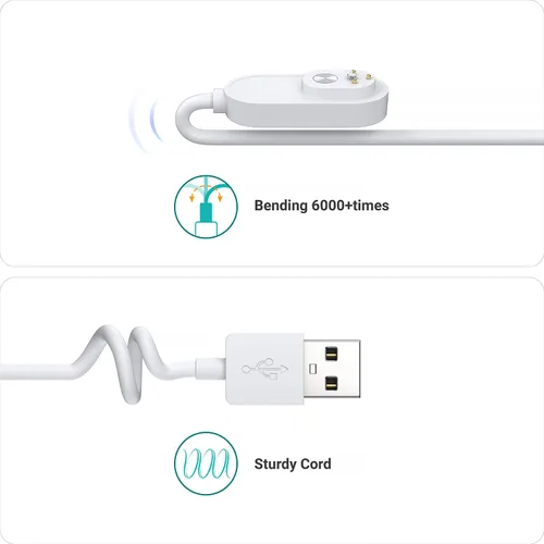 Vista 4 de TUSITA Cable de carga magnético para interiores compatible con Arlo Ultra 1 2, Pro 3 4 5 2K - 3M, color blanco