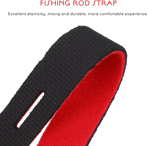 Vista 8 de Accesorios de pesca, 10 unidades, cañas de pescar, cinturón elástico para caña de pescar, correas de caña de pescar para caña de mosca, caña