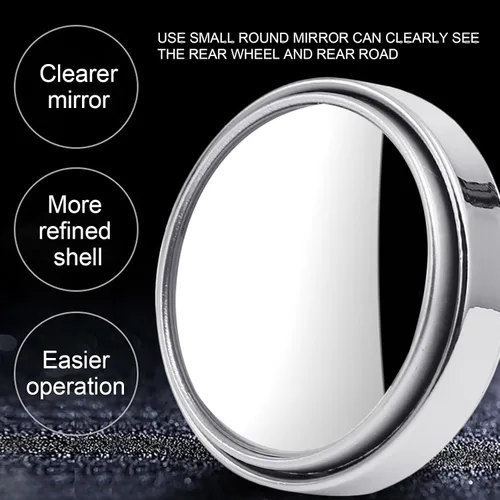 Vista 7 de 2 espejos auxiliares de punto ciego para marcha atrás para automóvil, rotación de 360°, de definición Hgh, cristal de visión trasera, espejo redondo