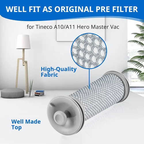 Vista 5 de Pre filtro compatible con Tineco A10/A11 Hero, A10/A11 Master, para filtro de vacío inalámbrico PURE ONE S11 Series - 3 prefiltros