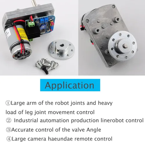 Vista 3 de ASMC-04B Robot Digital Servo High Power Torque 12V/24V 396.8 lbs.cm con placa de brazo para manipulador robótico grande multicolor