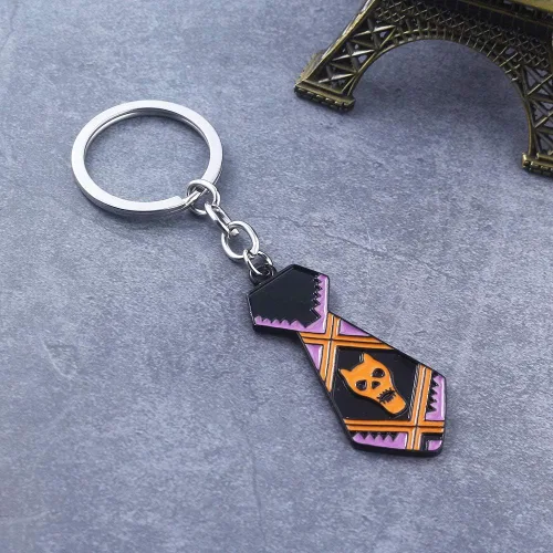 Vista 5 de FunBoat JJBA JoJo - Llavero de flecha con soporte, diseño de diamante loco de Josuke y Kira Killer Queen, regalo para adolescentes, hombres y mujeres