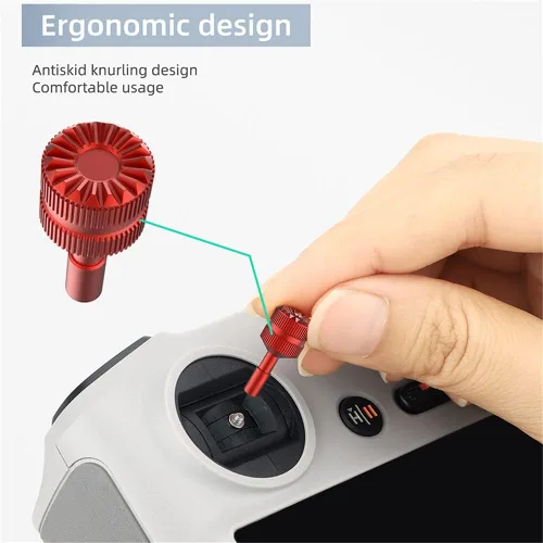 Vista 5 de Joystick Thumb Rocker para control remoto de pantalla DJI RC, calcomanías de aleación de aluminio de repuesto para DJI Mini 3 / Mini 3 Pro/Mavic 3