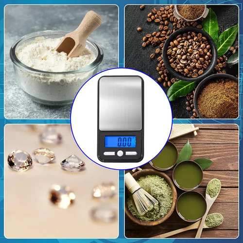 Vista 9 de Báscula digital de bolsillo AMERICAN WEIGH SCALES SERIE AC 150g x 0.01g Mini báscula de gramos de alta precisión de 0.001g de precisión