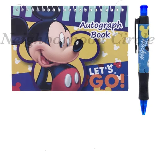 Vista 3 de Libro de autógrafos de Mickey Mouse con bolígrafo (azul)