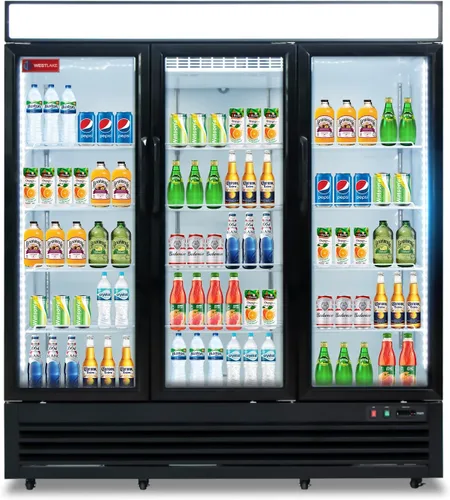 Vista 9 de WESTLAKE Refrigerador de mercadería comercial de 24" de ancho con puerta de vidrio única de acceso directo vertical con puerta de vidrio, ventilador