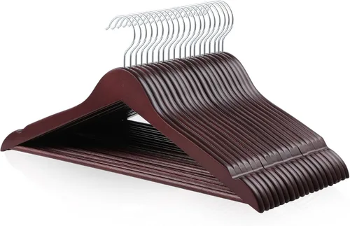Vista 8 de Amazon Basics Perchas de madera para trajes, paquete de 30, color negro