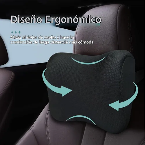 Vista 4 de Super Fit - Almohada para reposacabezas de coche, almohada para conducir Negro