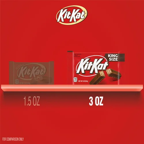 Vista 7 de KIT KAT Oblea de chocolate con leche tamaño King, barra de caramelo, 3 onzas