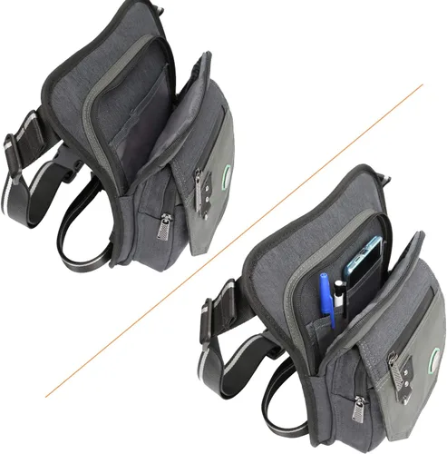 Vista 3 de Bolsa de muslo Larswon pierna bolsa bolsa muslo paquete bolsa táctica cintura motocicleta bolsa impermeable Gris oscuro 1226